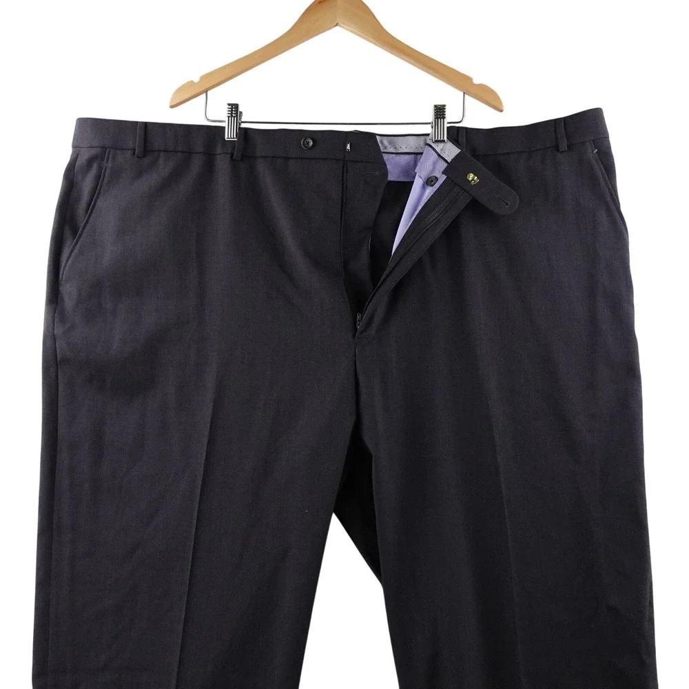 Ballin Comfort EZE Mens 56x32 Super 120s Wool Pants Traditional Fit Charcoal NWT